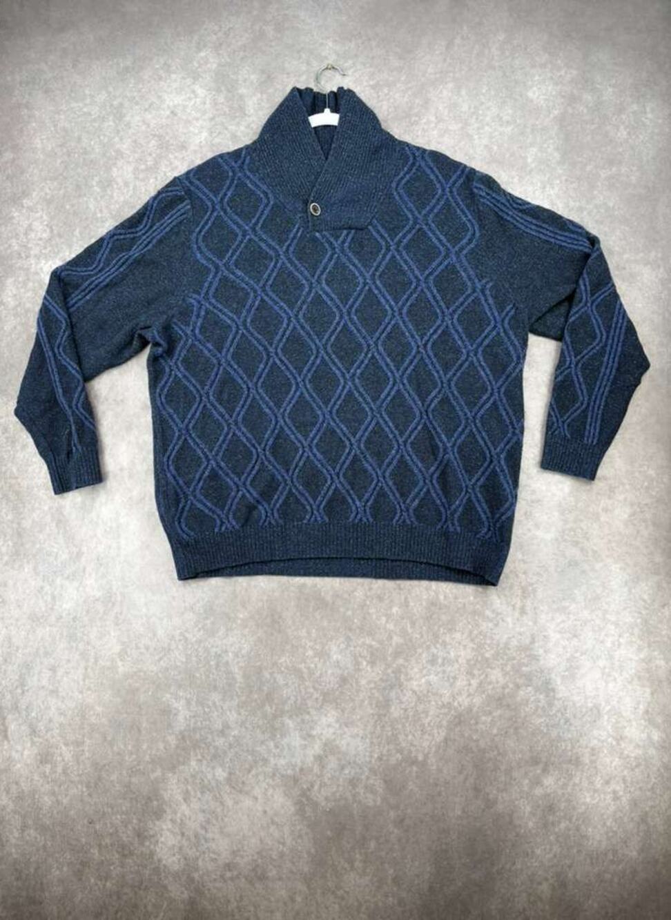 Tommy Bahama Men’s L Wool Silk Shawl Collar Sweater